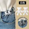 Fivela Ajustadora de Cintura em Formato de Urso, Removível, Sem Necessidade de Pregos ou Costura, Botão de Cintura para Jeans, Ferramenta Mágica para Ajustar o Tamanho da Cintura de Grande para Pequeno