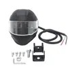 Luz para Motocicleta Externa Casco Doble Foco Rayado Marca de Agua Carcasa Lente Blanca y Amarilla Foco Foco para Vehículo Eléctrico