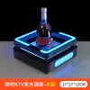 Luz LED Recargable de Barra Portavasos Iluminado Base Creativa Iluminada para Champagne KTV Soporte de Exhibición de Licores Estante Láser para Vino Portavasos