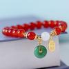 Nova pulseira de calcedônia imitação de bambu de estilo chinês de arranha-céus feminina estilo nacional design de nicho feito à mão presente para namorada pulseira