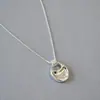 Corea del Sur Ins Bolso de Silla de Montar de Nicho Collar Colgante de Plata Cadena de Lana Mujer Collar Largo de Alta Gama Cadena de Lana Mujer