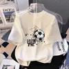 Camiseta de Verão de Manga Curta para Meninos 2026 Novo Estilo de Verão Infantil Estilo Coreano Solta Casual Versátil Moda Manga Meia-Manga t