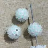 Nova Caneta de Flor de Argila Resistente com Contas Bola de Strass Furo Reto Contas DIY Chaveiro de Celular Acessórios de Corrente para Bolsa