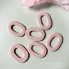Anillo ovalado hueco de color sólido geométrico, marco hueco, accesorios de resina, bricolaje, hecho a mano, material para aretes, horquillas para el cabello, venta al por mayor