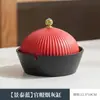Cenicero Madaochenggong para Uso en Casa con Tapa, Contenedor a Prueba de Viento para Residuos de Té, Juego de Té para Coche, Accesorios para Ceremonia del Té, Contenedor de Residuos de Té