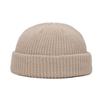 Outono e inverno gorro elástico de cúpula monocromático com ondulação gorro de tricô masculino moda coreana gorro de pele de melão gorro de lã gorro quente feminino