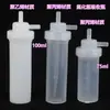 Botella de Absorción de Burbujas de PTFE 75ml Botella de Polipropileno de PTFE para Residuos Sólidos Gas Fluoruro de Hidrógeno