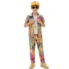 Discoteca Infantil 70s Pantalones de Campana Disco Set para Niños y Niñas Disfraces de Halloween para Actuaciones Halloween