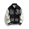 Chaqueta de béisbol bordada con letras estilo americano para hombre ACU, chaqueta corta nueva de otoño 2026 con cuello alto, abrigo de lana para hombre