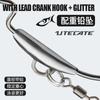 Anzol Crank com Chumbo e Lantejoula Cabeça de Chumbo Anzol Crank Modificado para Pesca de Fundo Anti-Enrosco Isca Anzol de Pesca