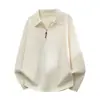 Suéter Nuevo para Hombre Otoño/Invierno 2026 Marca de Moda Tendencia Moda Media Cremallera Cuello Solapa Estilo Retro Perezoso Tejido Simple Hombre