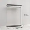 Estante de Ropa Simple de Hierro Exhibidor para Tienda de Ropa de Hombre y Mujer Colgador Colgante de Piso Estante Lateral para Colgar Ropa