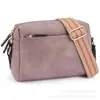 Cross-border Amazon pequena bolsa de mensageiro três zíper multi-funcional bolsa de telefone móvel couro cor alça de ombro fita bolsa de ombro para as mulheres