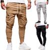 2024 Comercio Exterior Pantalones Casuales Nuevos para Hombre Tendencia de Moda Juvenil Color Sólido Corbata Monos Deportivos para Hombre Talla Grande