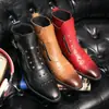 Botas Talla Grande 46, Botas Martin para Hombre Estilo Otoño Nuevo, Zapatos Casuales Británicos de Punta, Zapatos Retro de Caña Alta para Hombre