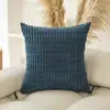 Fronha de Pelúcia Cor Sólida Lado Duplo Fronha de Veludo com Textura de Grão de Trigo Capa de Almofada para Decoração de Sala de Estar Sofá Cama