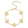 Pulseira de Trevo de Quatro Folhas da Sorte Europeia e Americana Transfronteiriça Mais Vendida Resistência Bicolor Xiyin temu Pulseira de Trevo de Quatro Folhas Mais Vendida Atacado
