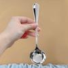 Cuchara de Acero Inoxidable Profunda, Cuchara de Sopa Doméstica Profunda y Engrosada de Fondo Plano, Cuchara, Cuchara para Comer para Adultos y Niños