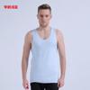 Novos homens colete de seda de gelo com decote em V em torno do pescoço slim - montagem esportes de alta elasticidade assentamento camisa verão/uma geração por atacado de cabelo