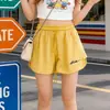 Calça Esportiva Feminina 2026 Verão Novo Estilo Solta Corrida Fitness Cintura Alta Bordada Perna Larga Emagrecedora Shorts Casuais