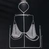 Moda Europeia e Americana Corrente de Peito Quente Corrente Corporal de Strass Horizontal Sexy Acessórios Brilhantes Corrente Corporal06