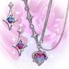 Amor y Espacio Profundo Qi Yu Dulce Cool Degradado Rosa Púrpura Diamante Amor Collar ins Nicho Lujo Ligero Elegante Cien Torres Cadena Clavícula