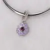 Moda europea DIY accesorios para pulseras de cuentas doble pétalo gota de aceite diamante colgante aleación accesorios ventas directas de fábrica
