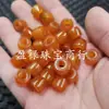 Cuentas Sueltas de Ágata Naranja con Agujero Grande, Cuentas Barril de Calcedonia Rojo Caqui, Cuentas Espaciadoras, Cuentas para Colgantes, Cuentas para Accesorios de Joyería