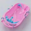 Boneca de Banho de Bebê de Plástico Banheira Brincadeira com Água Banheira Pequena Brinquedo de Faz de Conta para Crianças Brinquedo de Simulação para Menina