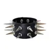 Joyería de Venta Caliente Transfronteriza Europea y Americana Estilo Punk Pulsera de Cuero PU de Doble Fila Pulsera de Tendencia de Personalidad de Motocicleta Pulsera