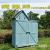 Gabinete Organizador de Herramientas para Exteriores Caja de Almacenamiento Zapatero Estilo Rústico Impermeable Anticorrosión Patio Jardín Herramientas de Granja