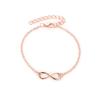 Moda Europeia e Americana Simples Amor Infinito Pulseira de 8 Caracteres Ins Design de Nicho Corrente de Metal Pulseira de Celebridade Digital da Internet Joias