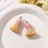 Estilo Fotografía Estilo Tíbet Hilo de Algodón Colorido Borla Colgante DIY Bolso Hecho a Mano Funda de Teléfono Llavero Accesorio Colgante