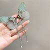 Pendientes de clip con borla de mariposa Mori estilo ins sin perforaciones para mujer, nuevos diseños con temperamento, pendientes de hada con borla