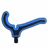 Soporte de Pesca con Mosca Estilo Europeo con Inserto para el Suelo, Flotador Deslizante Combinado, Caña Telescópica, Cabezal del Soporte Recubierto de Goma, Soporte para Caña de Pescar de Aleación de Aluminio