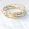 Venta Caliente Pulsera de Piedra de Nacimiento de Silicona de 3 Capas Traje de Cinta Pulsera de Diamante Roto con Lazo para Mujer Venta Directa de Fábrica