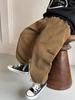 2026 Nueva Moda Pantalones Casuales Gruesos de Pana Forrados de Polar para Niños Pantalones Largos de Invierno
