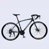 Bicicleta de carretera de aleación de aluminio al por mayor transfronteriza con manillar curvo, bicicleta de carreras ligera para hombres, bicicleta para estudiantes de velocidad variable para adultos