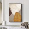 Pintura Decorativa de Sala de Estar de Lujo Ligero, Pintura Abstracta Minimalista Moderna, Pintura Grande Naranja de Piso a Techo, Pintura Colgante Marrón para Entrada