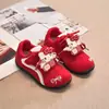 Zapatos para Niña 2026 Otoño Nuevo Niños Malla Roja Zapatos de Entrenamiento Alemanes Niñas Princesa Suela Suave Forrest Gump Tenis