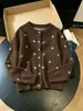 Bestseller transfronterizo: Cárdigan de punto para mujer de talla grande, estilo europeo y americano, para primavera/otoño, con cuello redondo, jacquard de lunares, de un solo botón, mangas largas raglán