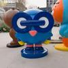 Parque de Produção de Esculturas de Animais Desenho Animado Coruja de Fibra de Vidro Paisagismo de Floresta Pátio Boneca Ornamentos Decorativos de Chão