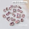 Japonês Nail Art Rosa Rosa Especial em forma de diamante pontiagudo Super Flash High Product K9 Multi-Shape Wear Armor Sticking Diamond Decoração