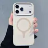 Funda de Silicona Líquida Burom Color Dopamina Bloqueo de Color Compatible con Apple 18Promax Fuerte Succión Magnética 17pro Tacto de Piel