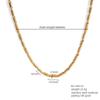 Collar Nicho de Acero Inoxidable Bambú Estilo Japonés y Coreano Acero Titanio Chapado en Oro 18K Patrón Cilindro Pequeño Cadena Hecha a Mano para Combinar con Todo