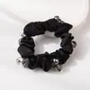 He Ming Adornos Estilo Coreano Simple Color Sólido Seda Cristal Goma para el Cabello Lujo Ligero Sensación de Alta Gama Cola de Caballo Alta Elasticidad Cuerda para el Cabello Accesorios para el Cabello para Mujeres