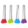 Mini pinza para hielo de silicona de acero inoxidable para la palma, pinza para hielo, café, leche, té, azúcar, pinza pequeña para alimentos