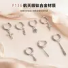 Pendientes Rectos de Aleación de Titanio F136 con Colgante de Gota de Agua con Cabeza de Serpiente de Aleación de Titanio Pendientes de Personalidad Clavos para Hélice Auricular