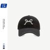 Gorra de Béisbol Popular de Internet con Lindo Moño Bordado para Mujer Primavera y Verano Estilo Coreano a la Moda Gorra de Mezclilla Lavada Muestra Rostro Pequeño