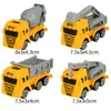 Decoración de Pastel de Grúa de Vehículo de Construcción Excavadora Bulldozer Grúa Torre Bloqueo de Carretera Adorno de Mesa de Postre de Cumpleaños para Niños Niños